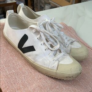 Veja White and Black Athletic Shoes